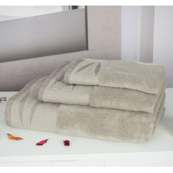 Микропамучна хавлиена кърпа в бежово Тони