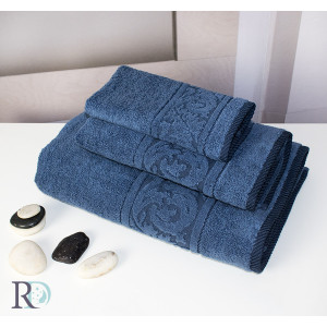 Памучна хавлиена кърпа 30/50 - Михаела Синя