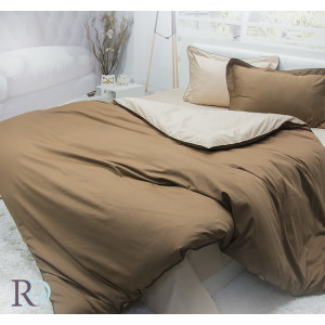 Сатенено спално бельо Brown-Beige Сатенено спално бельо Brown-Beige