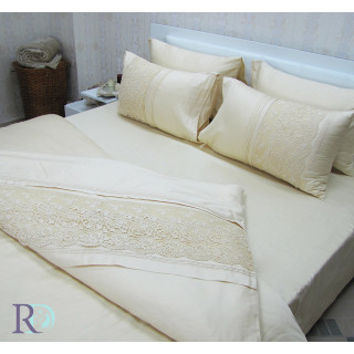 Модерен спален комплект с дантела Achinora Ivory