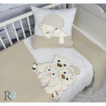 Бебешки спален комплект + Подарък завивка - Мечета