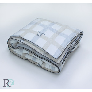 Олекотена завивка за единично легло - Катания черно