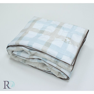 Олекотена завивка за единично легло - Катания кафяво