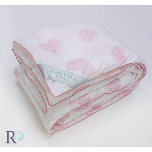 Мека олекотена завивка с розови сърца Силвер