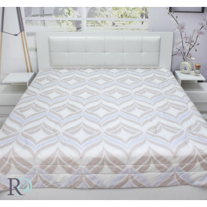 Бежова олекотена завивка Ава - сатениран памук