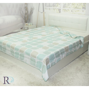 Тънка олекотена завивка Алпиния зелена