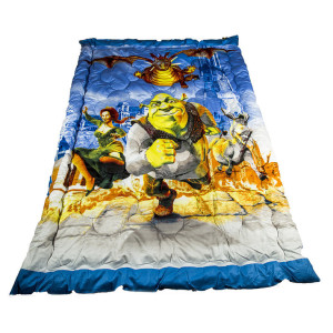 Дизайнерска олекотена завивка за деца - Шрек