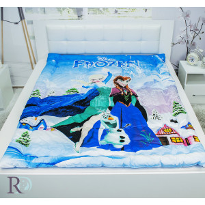 Олекотена завивка с 3D десен - Ана и Елза