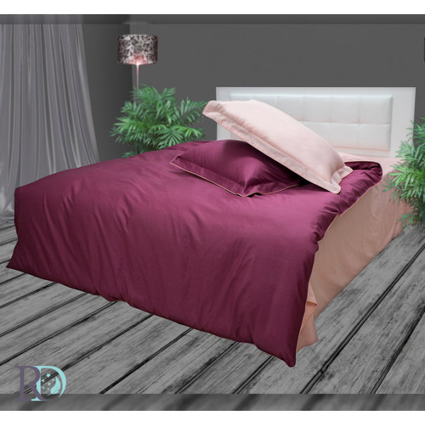 Двуцветен спален комплект Орнела - Памучен Сатен