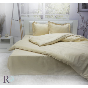 Спален комплект от сатениран памук Слонова кост Спален комплект от сатениран памук Слонова кост