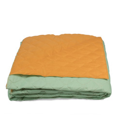 Покривало за спалня с две лица - Оранжево и Зелено 