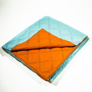 Покривало за спалня с две лица - оранж/ аква