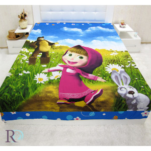 Детско памучно шалте Маша и Мечока