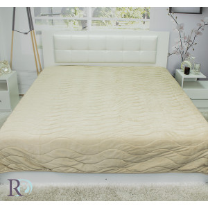 Стилно покривало за спалня - златно бежово