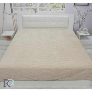 Плюшено покривало Меко Бежово