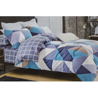 Красив спален комплект чаршафи Triangles - фин памук