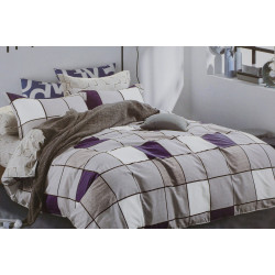 Красив спален комплект чаршафи Quadrate - фин памук