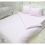 Луксозен спален комплект от памучен сатен в розов цвят