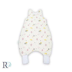 Бебешки спален чувал с крачета в розово / 150 гр - Облаче