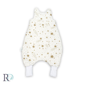 Бебешки спален чувал с крачета в бежово / 150 гр - Звездичка
