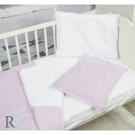 Памучен бебешки спален комплект в розово 