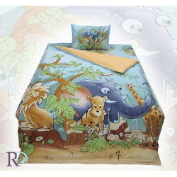 Детски комплект чаршафи King Lion - памучен сатен