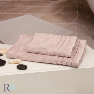 Хавлиена кърпа от бамбук Карла 50х90 см. - пудра