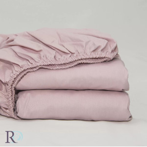 Чаршаф с ластик Пепел от рози - Сатениран памук  Чаршаф с ластик Пепел от рози - Сатениран памук