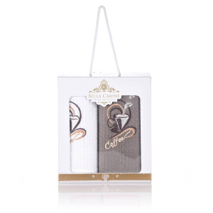 Комплект вафлени кърпи Кафе Комплект вафлени кърпи Кафе