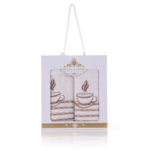 Комплект вафлени кърпи Горещо кафе Комплект вафлени кърпи Горещо кафе