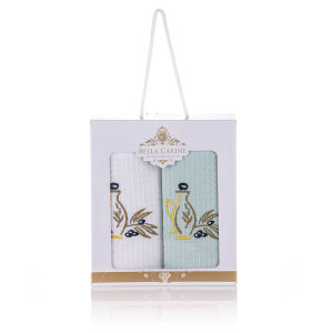 Комплект вафлени кърпи Зехтин Комплект вафлени кърпи Зехтин