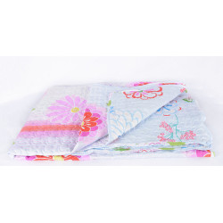 Прекрасно Шалте с две лица ЦВЕТЯ светло синьо