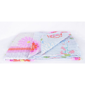 Прекрасно Шалте с две лица ЦВЕТЯ светло синьо