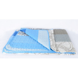 Прекрасно Шалте с две лица Светло синьо и Сиво