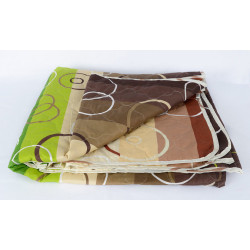 Прекрасно Шалте с две лица ЗЕЛЕНО КАФЯВО кръгчета