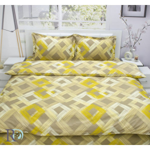 Памучен спален комплект Бежово и Жълто