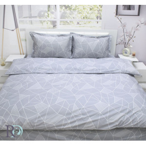 Памучен спален комплект Сиво