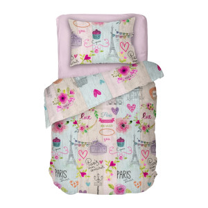 Спален комплект от ранфорс, единичен - Мон Амур