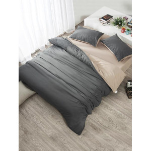 Спален комплект в Сиво и Бежово - Микрофибър