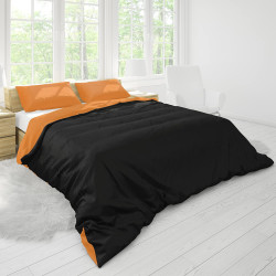 Микрофибърен спален комплект, 2 части - Оранжево и Черно