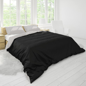 Микрофибърен спален комплект, 2 части - Сиво и Черно