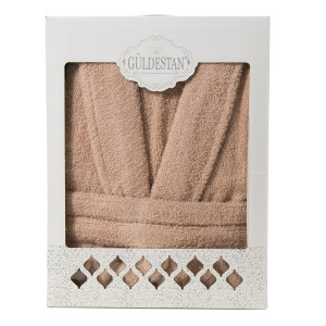 Памучен халат за баня - Стил беж Памучен халат за баня - Стил беж