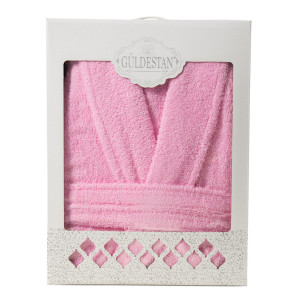 Памучен халат за баня - Стил розов Памучен халат за баня - Стил розов