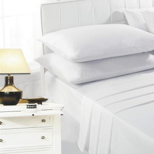 100% Памучен долен чаршаф - бял 100% Памучен долен чаршаф - бял