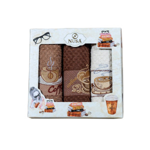 Комплект кухненски кърпи - Време за кафе Комплект кухненски кърпи - Време за кафе