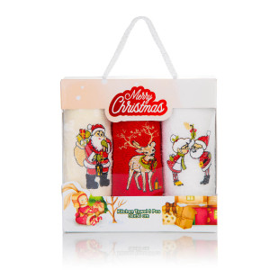 Комплект 3 бр. бродирани коледни кърпи Holiday