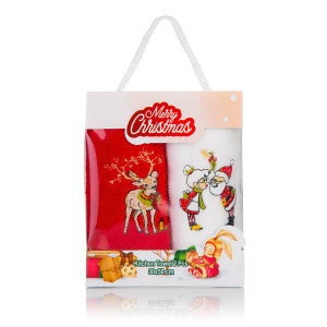 Комплект 2 бр. бродирани коледни кърпи Christmas gift