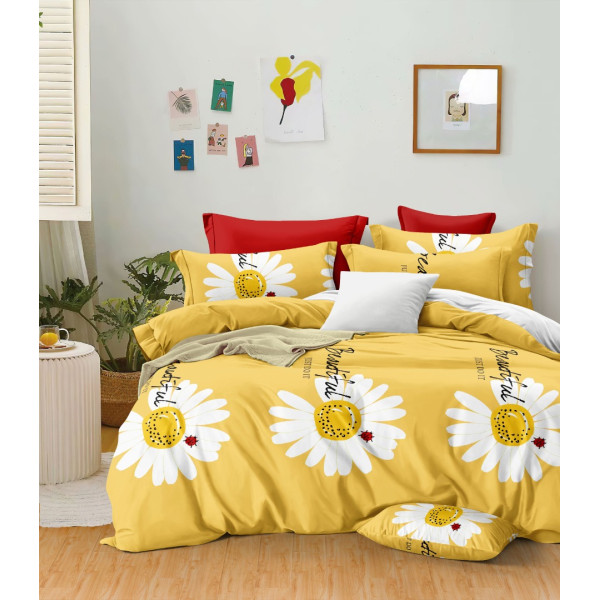 Двоен спален комплект Margarita yellow - Микрофибър дисперс