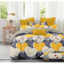 Единичен спален комплект Валентин - Микросатен