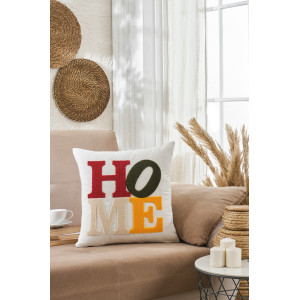 Декоративна калъфка с ръчна бродерия Home 43х43 см. Декоративна калъфка с ръчна бродерия Home 43х43 см.
